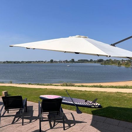 Luxe Chalet Direct Aan Het Water Met Strand Lith Exterior foto
